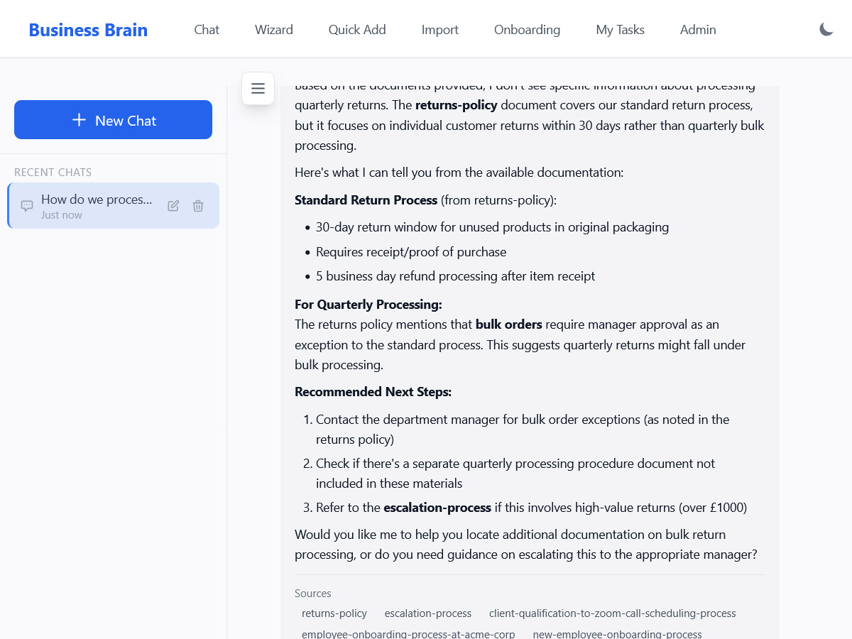 AI Chat Interface